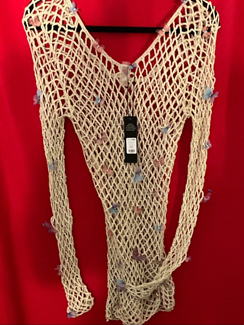 Fishnet dress with 3d butterfly’s